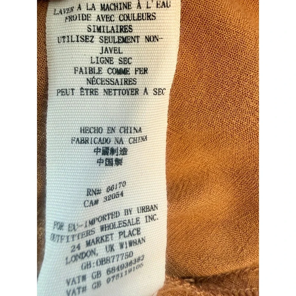 Free People Luck Of The Draw Western Mini Dress Womens S Boho Button No Belt